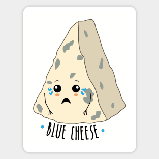 Sad Blue Cheese Funny Food Pun Magnet